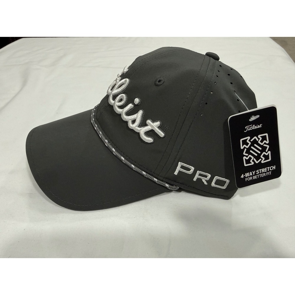 Titleist Pro V1 Tour Breezer Golf Cap 4-Way Stretch Rope Cap Adjustable NWT